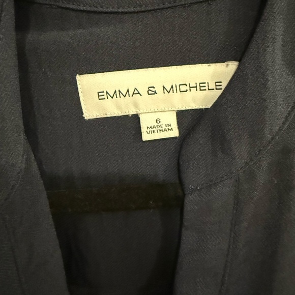 Emma & Michele Midnight Blue Dress with Tie Detail - Picture 2 of 6